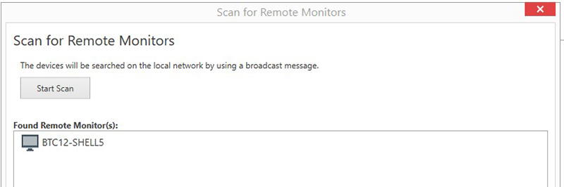 Scan for Remote Monitors