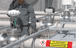 monitoring valves on hydrogen pipelines