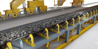 sensors for material transport on conveyor systems in mining stockyard machine