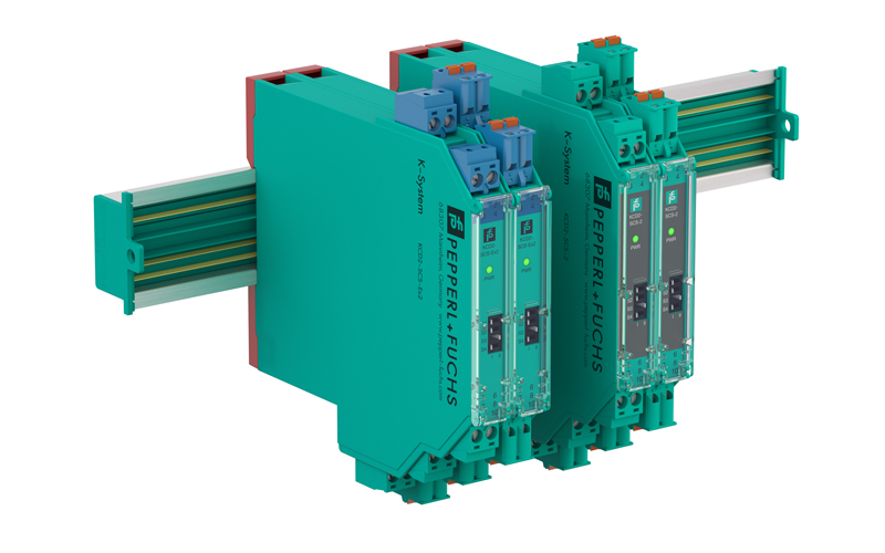 K-System assembly of isolated barriers KCD2-SCS for hazardous and non-hazardous areas