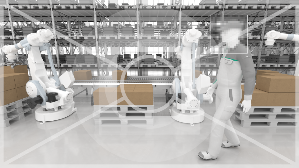 Face blurring function of the industrial event camera