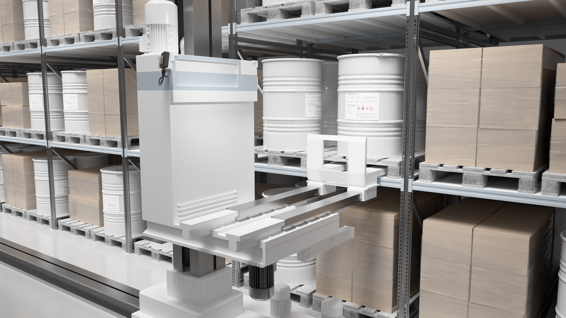 The event camera monitors processes in a high-bay warehouse