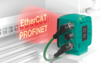 A PXV read head with EtherCAT/PROFINET interface