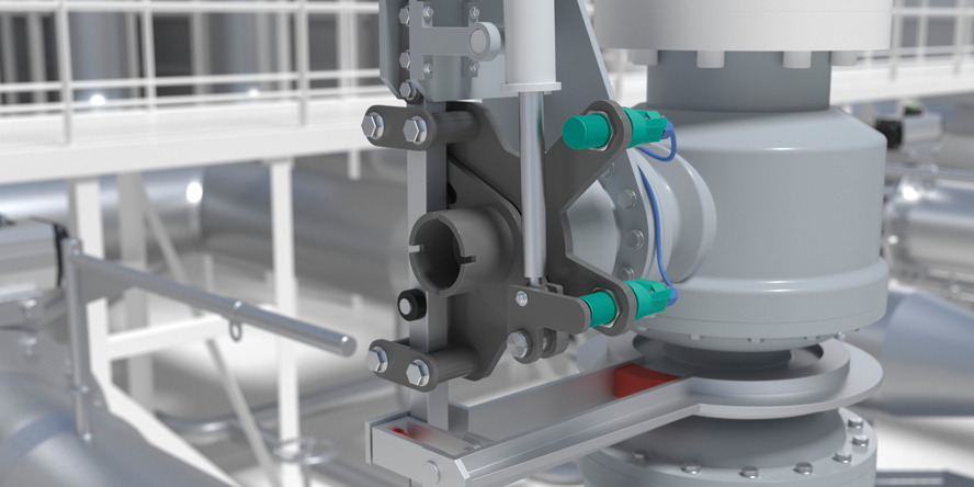 NAMUR output sensors in valve monitoring application